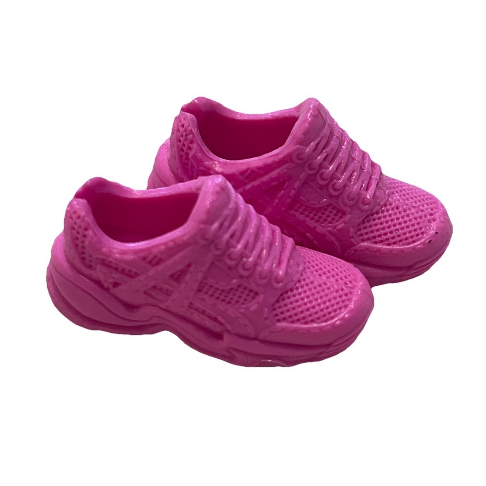 Barbie Fashionistas Low Sneakers Pink Running Shoes Soft Plastic Sporty - Arched - Picture 1 of 5